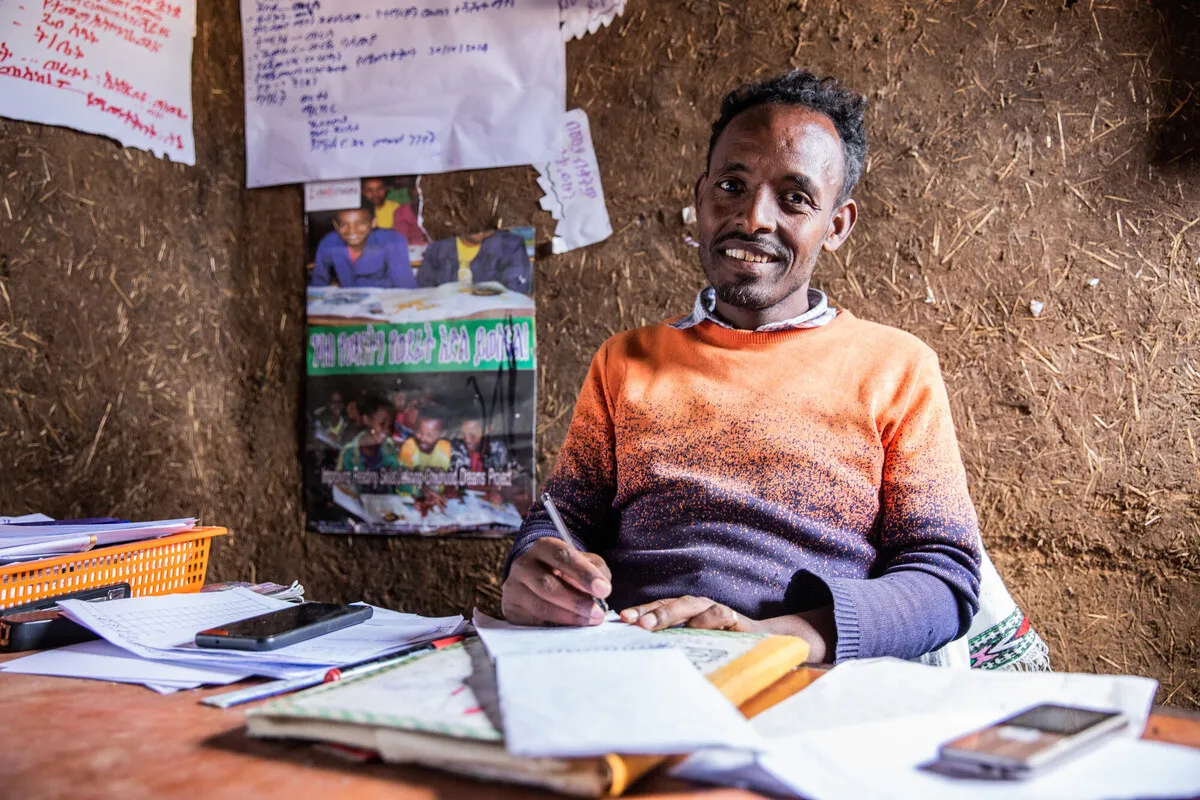 Biyadige Ayalew, kebele administrator in Tejbahir, one of the local leaders who carry the work